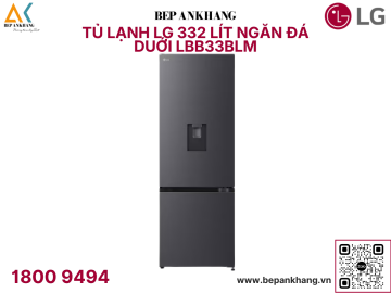 Tủ lạnh LG ngăn đá dưới màu đen 332L LBD33BLM